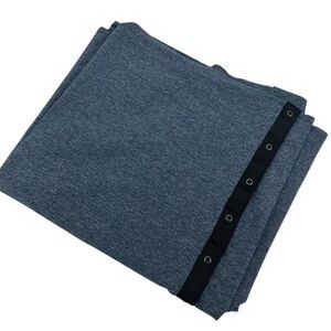 Lululemon Vinyasa Scarf Heathered Blue Black Infinity Snps Stretch Active